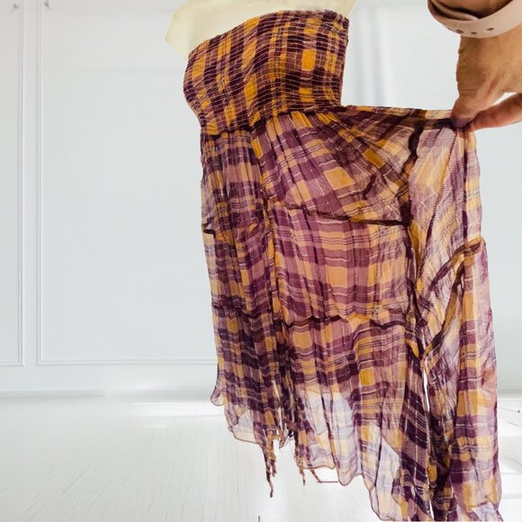 Free People Intimately Strapless Smocked Tube Boho Chic Maxi Dress/Top - Picture 11 of 15